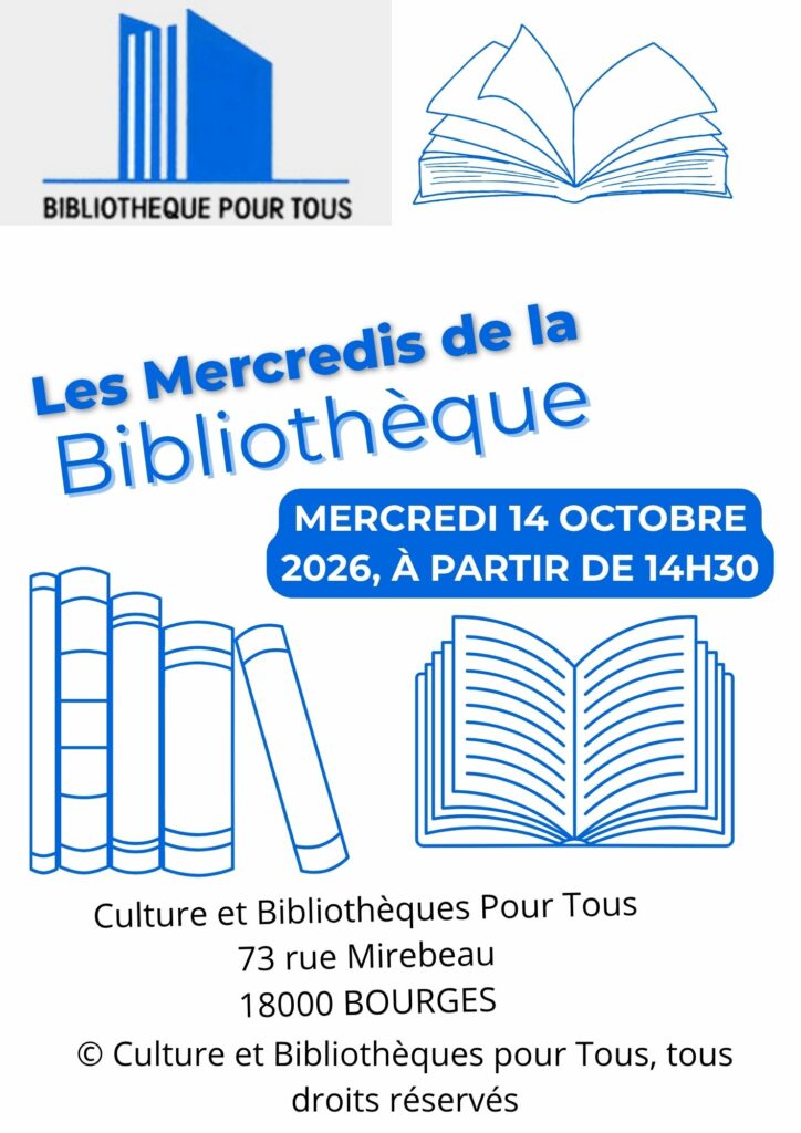 Les Mercredis de la Bibliothèque. © Culture et Bibliothèques pour Tous, tous droits réservés.